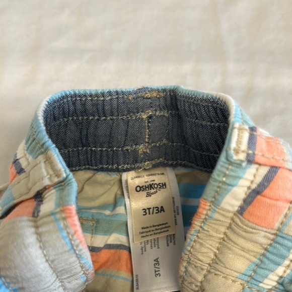 OshKosh B'gosh Tan and Blue Summer Shorts - Picture 2 of 3
